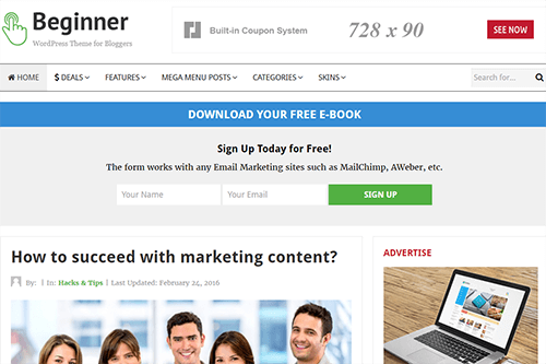 Beginner Blog Theme-Junkie