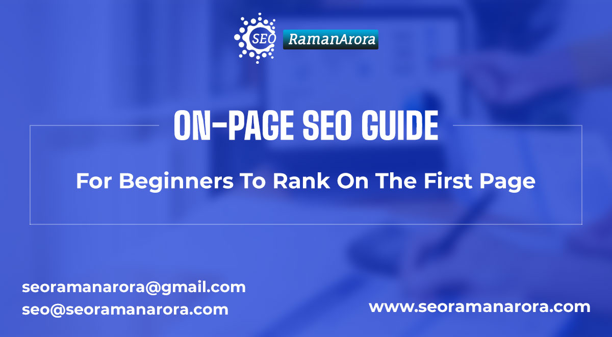 on-page seo guide for beginners seoramanarora